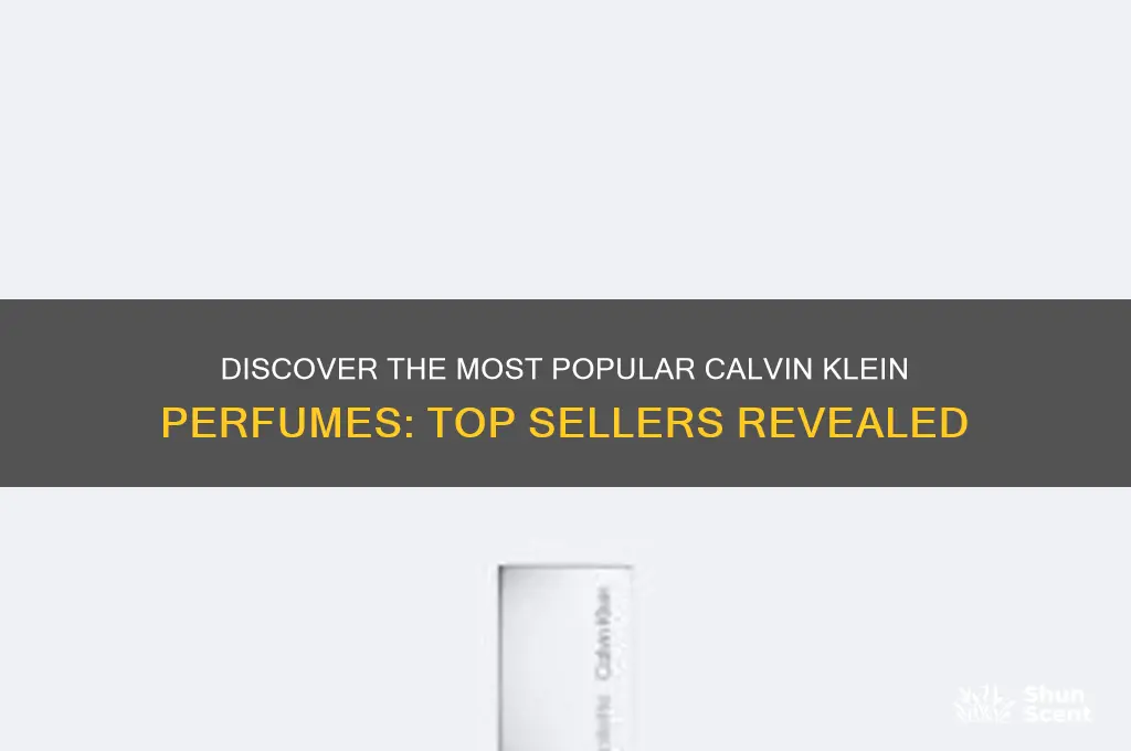 what are the top selling calvin klein perfumes