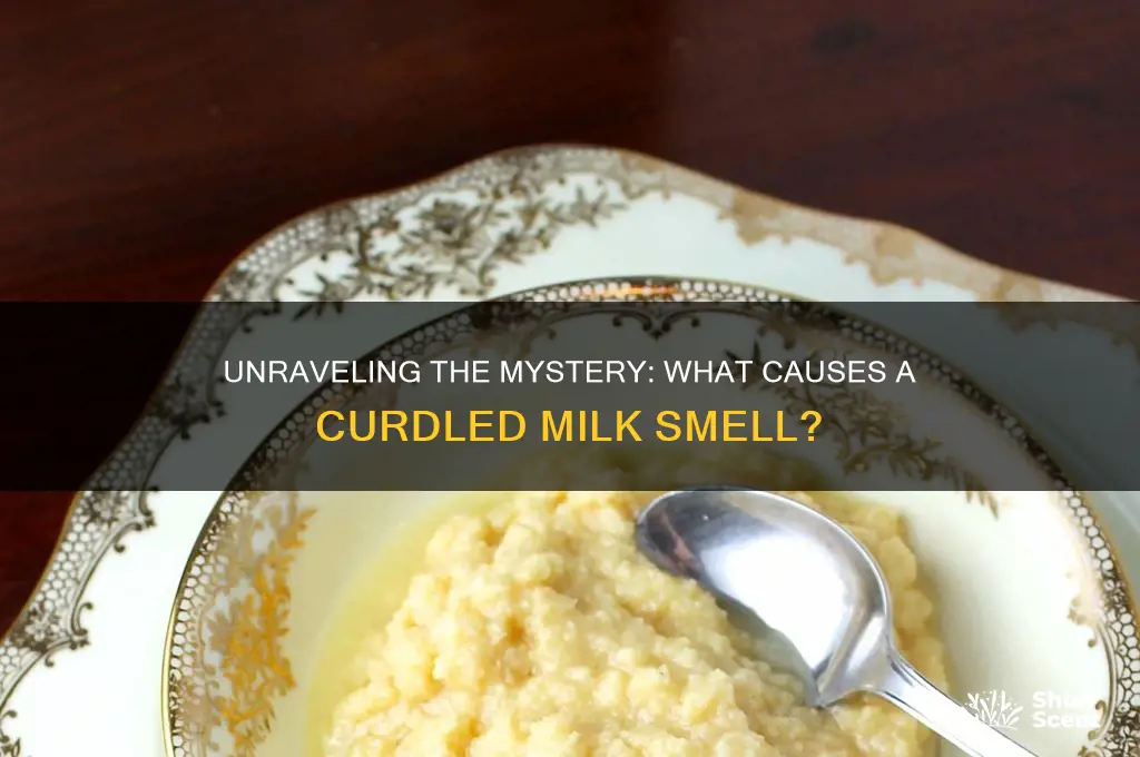 what can cause a weird curdled milk scent