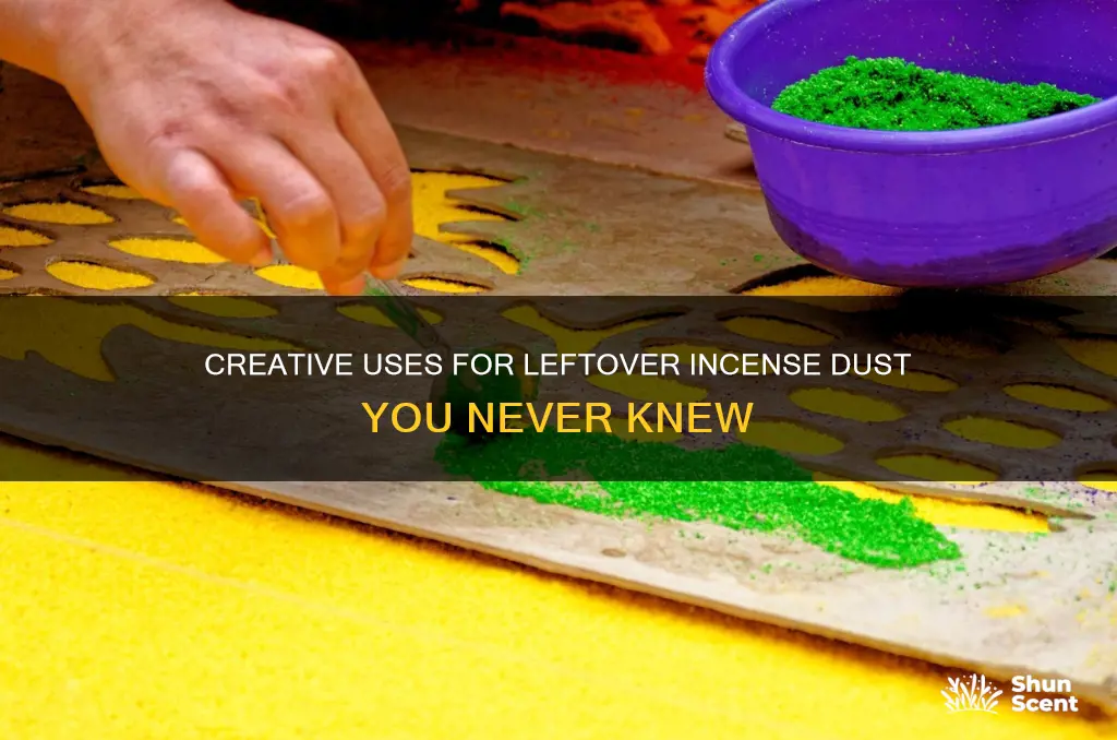 what can i do with leftover incense dust