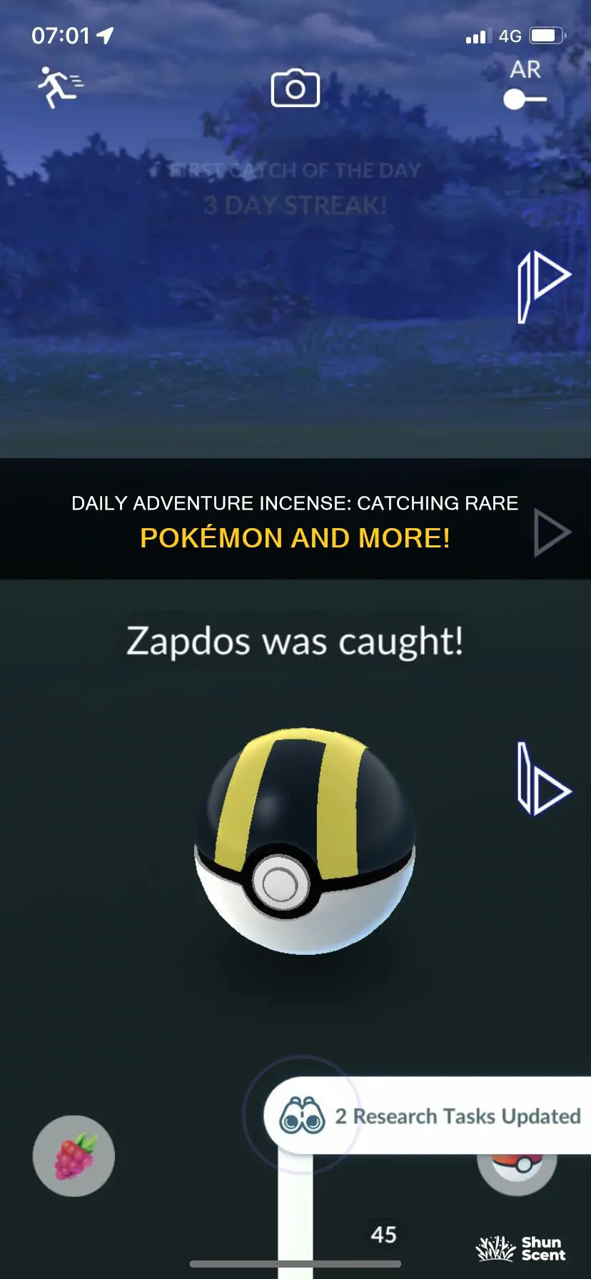 what can you catch with daily adventure incense
