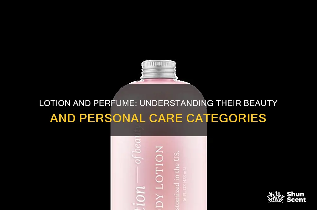 what category is lotion and perfume in