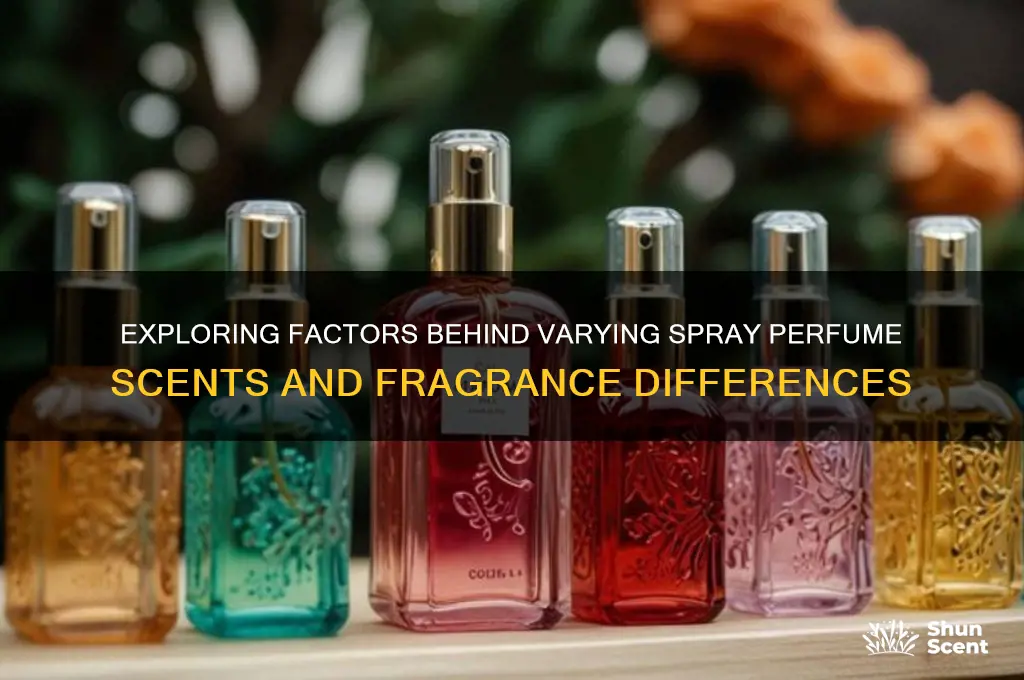 what causes the difference in scent with a spray perfume