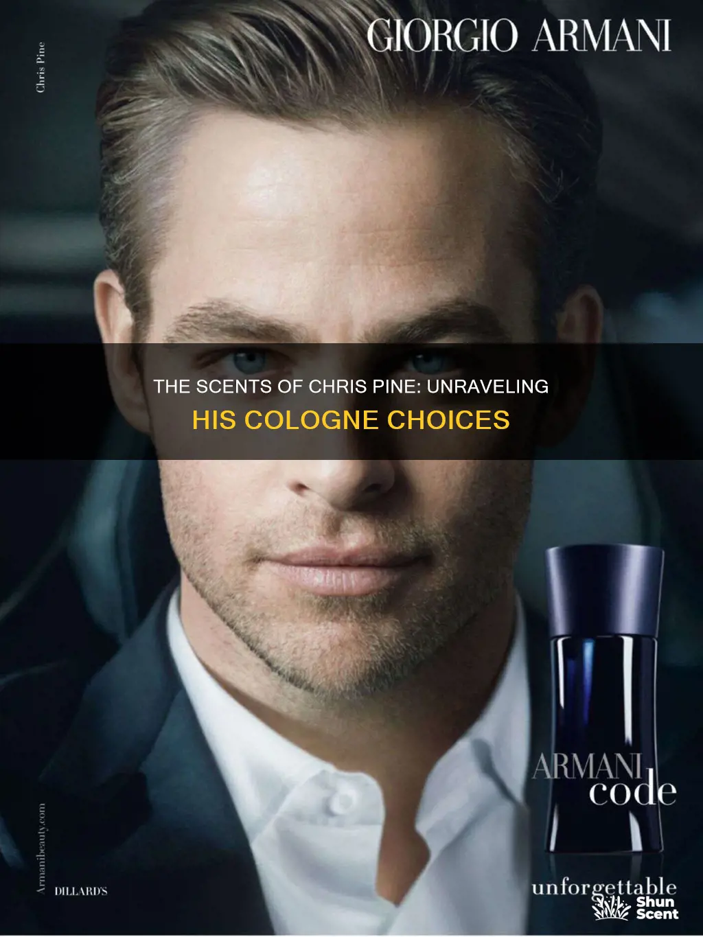 what cologne does chris pine wear