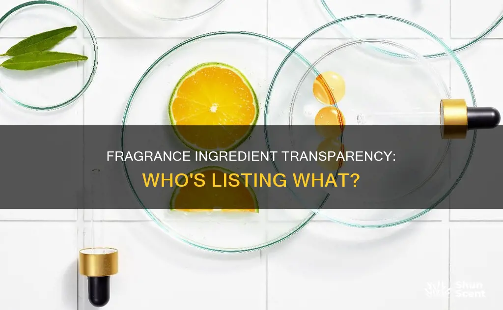 what companies are listing their fragrance ingredients