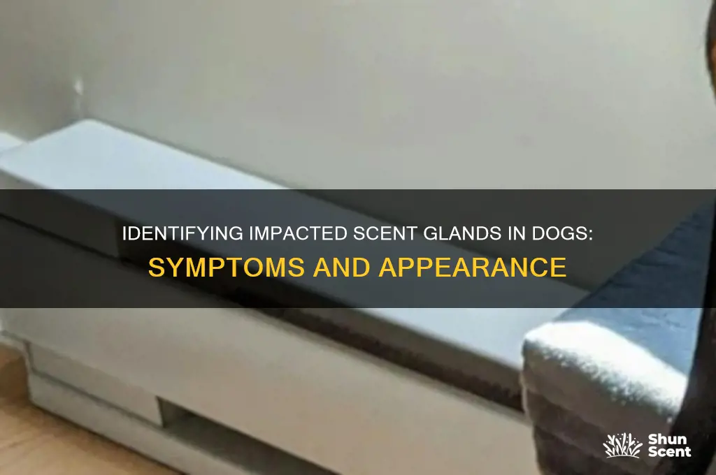 what do impacted scent glands on a dog look like