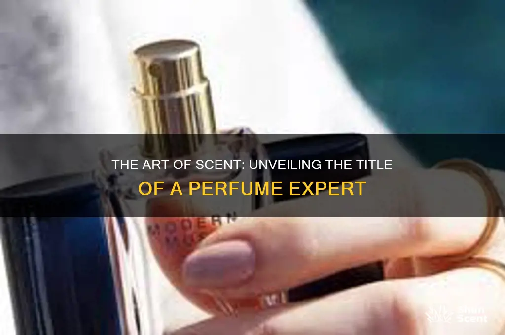 what do you call a perfume expert