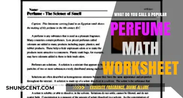 Scents and Equations: The Unique Name for a Popular Perfume Math Worksheet