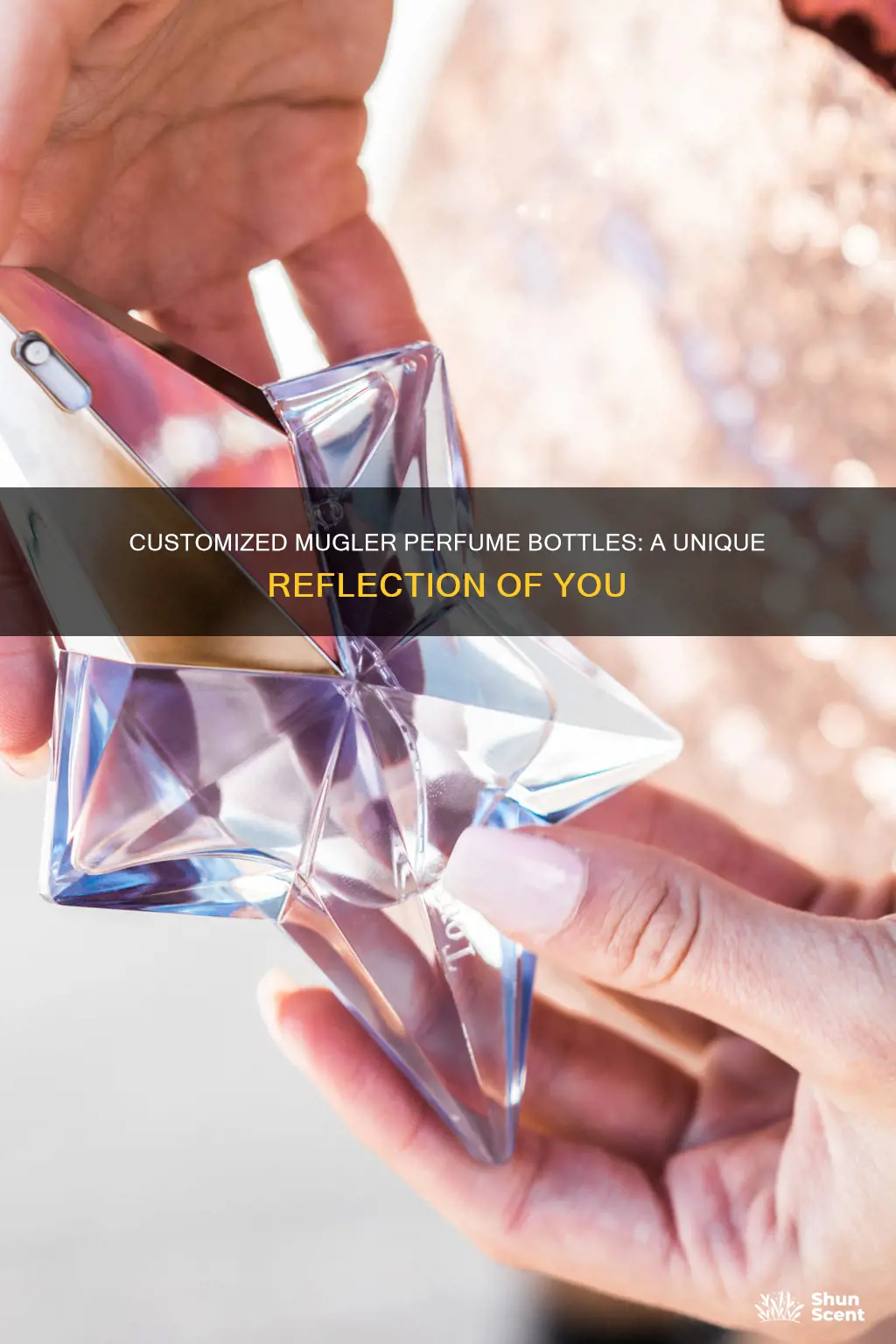 what does a personalized mugler perfume bottle look like