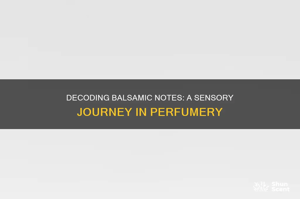 what does balsamic mean in perfume