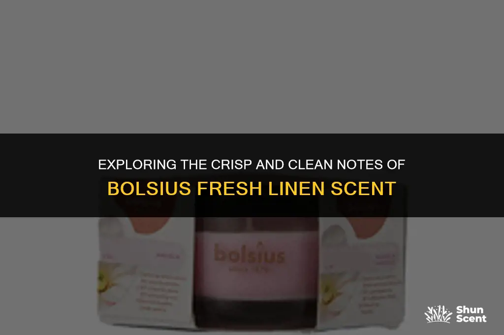 what does bolsius fresh linen scent smell like