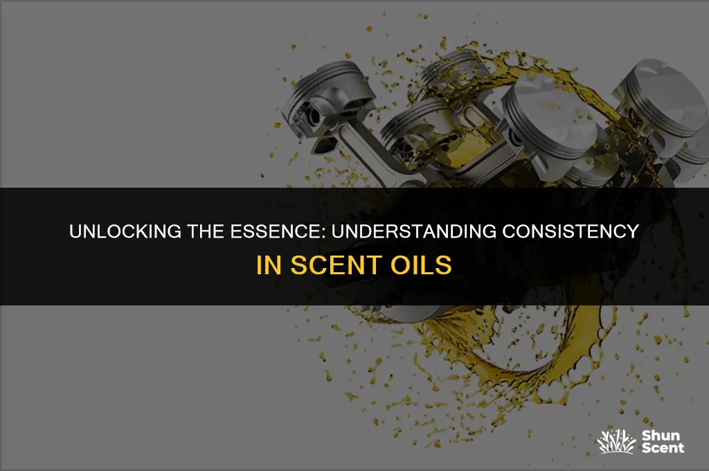 what does consistency finote mean regarding the scent oils