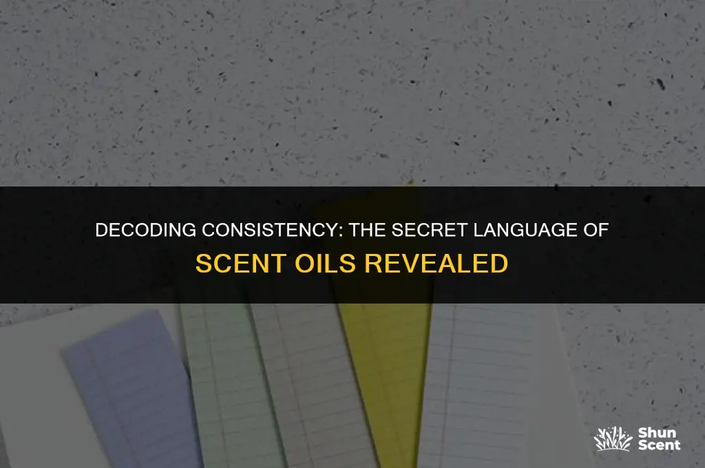 what does consistency thin note mean regarding the scent oils