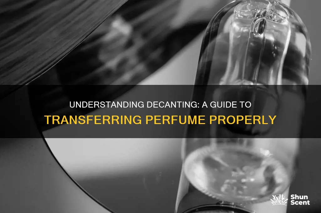 what does decant mean in perfume