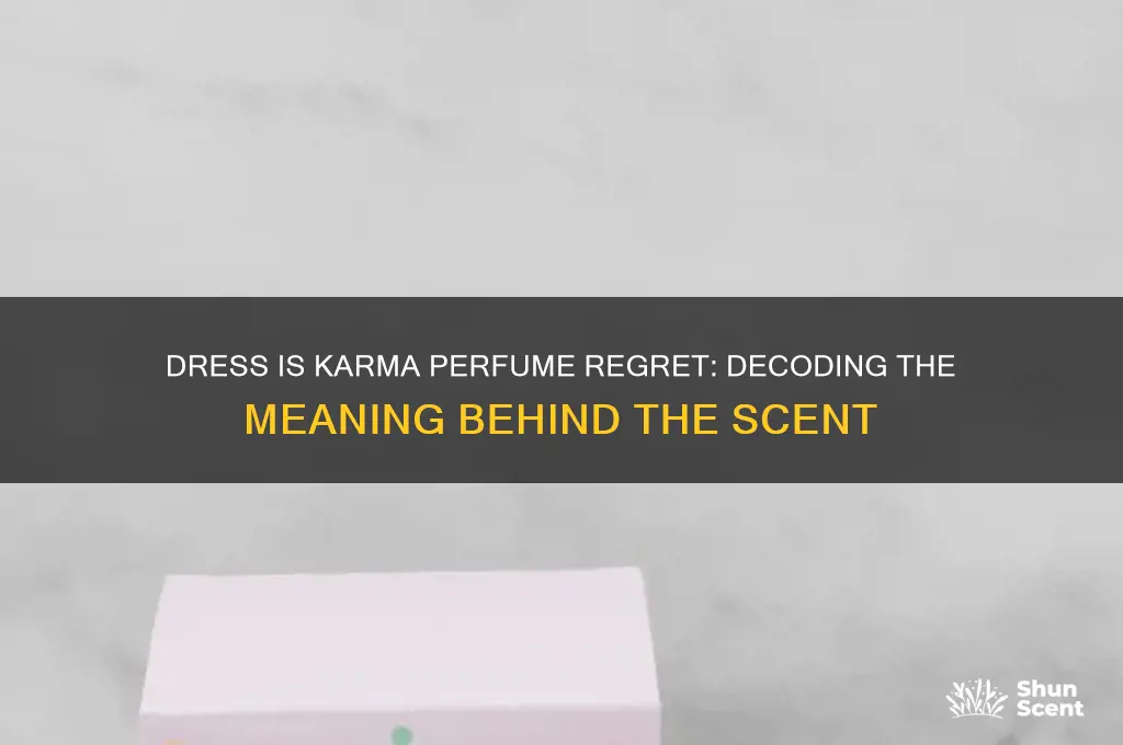 what does dress is karma perfume regret mean