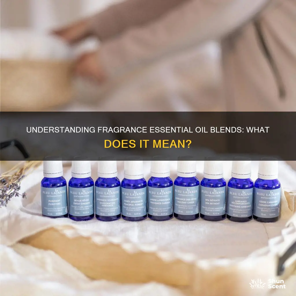 what does fragrance essential oil blend mean