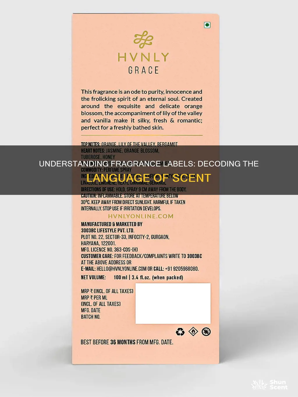 what does fragrance mean on a label