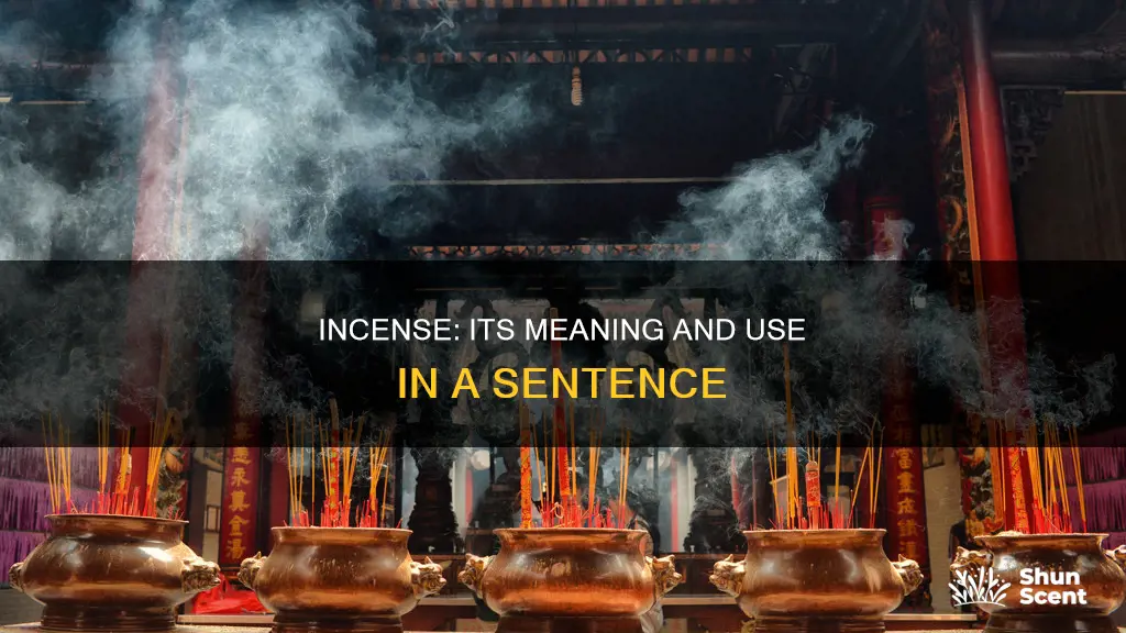 what does incense mean in a sentence