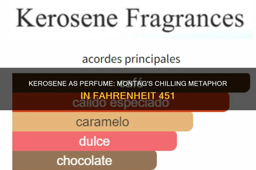 what does montag mean when he calls kerosene a perfume