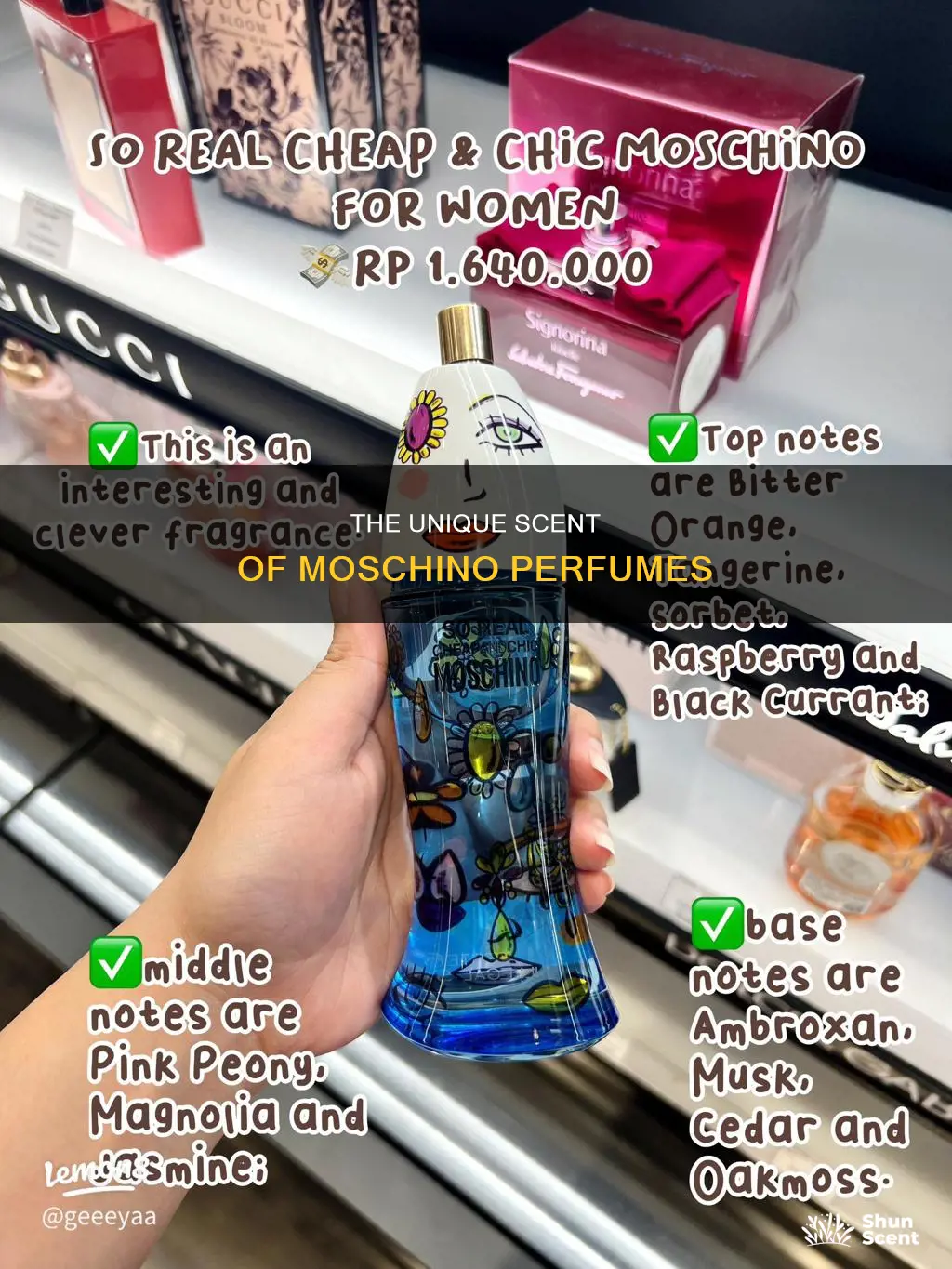 what does moschino perfume smell like