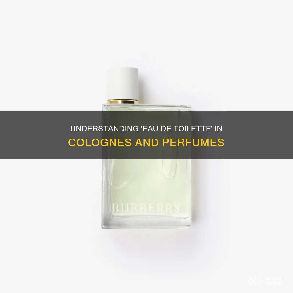 what does toilette mean on cologne