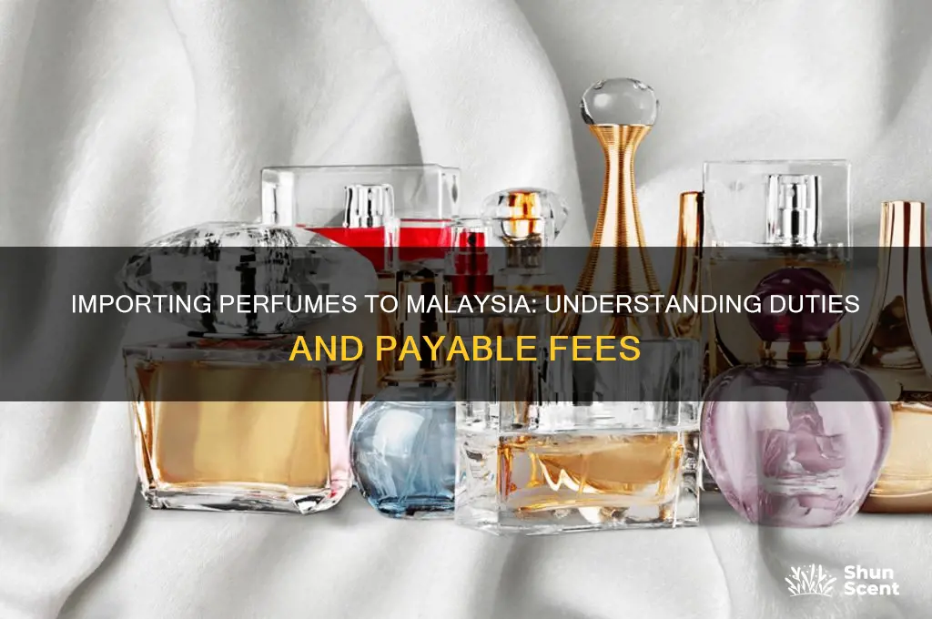 what duties payable for importing perfumes into malaysia
