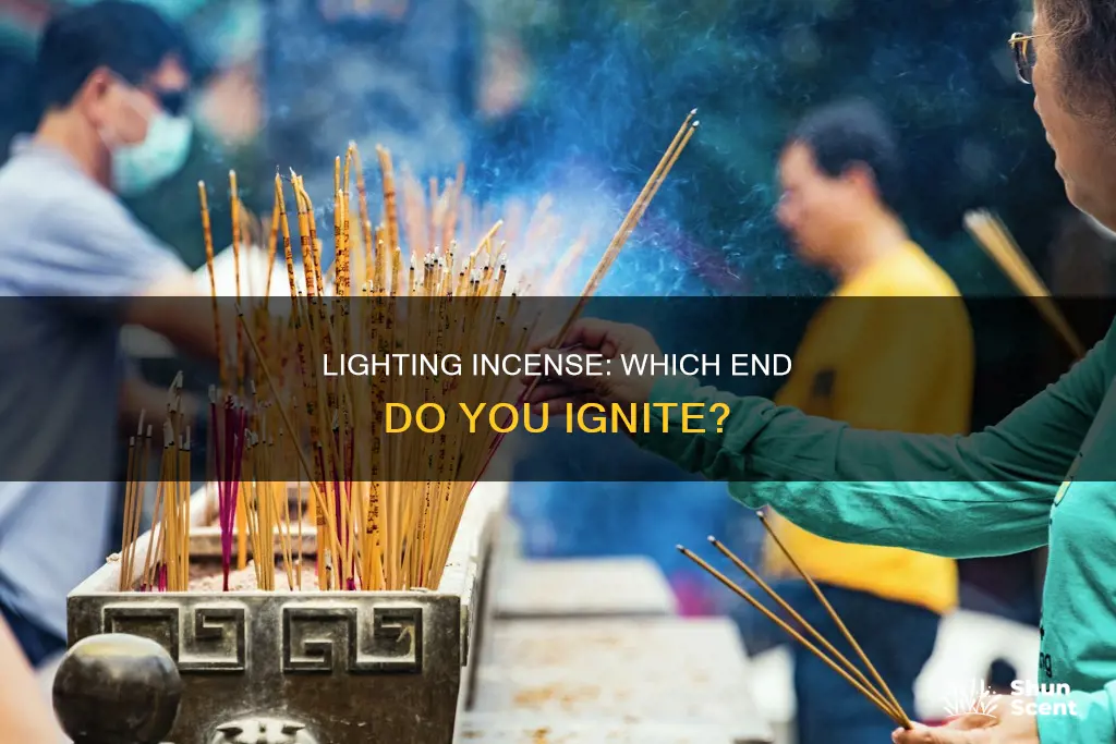 what end do you light incense