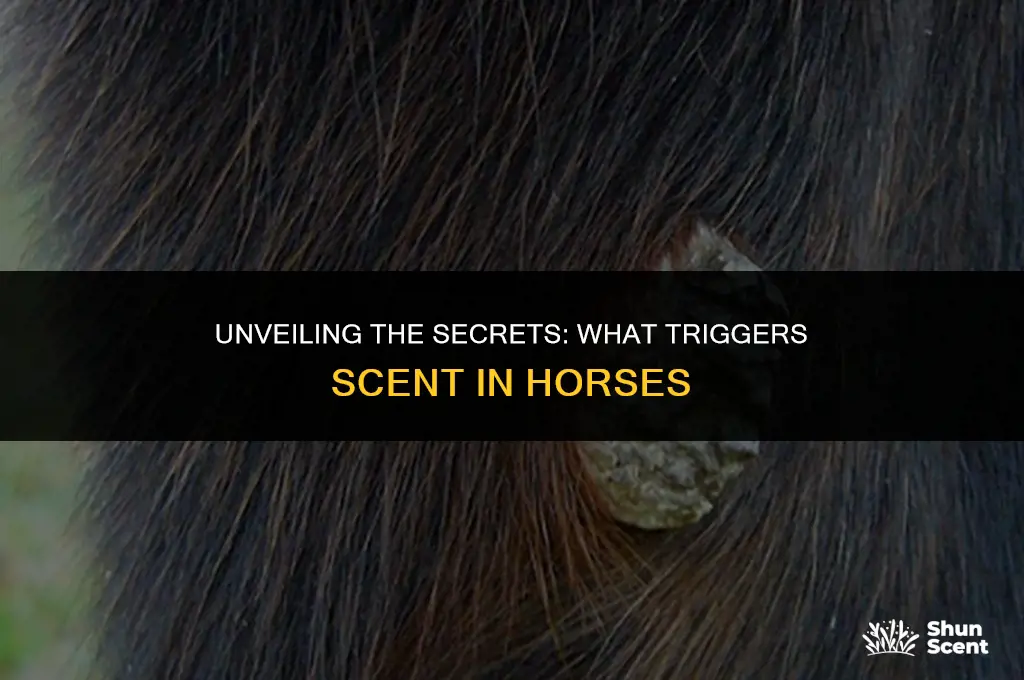what escretes scent in horses
