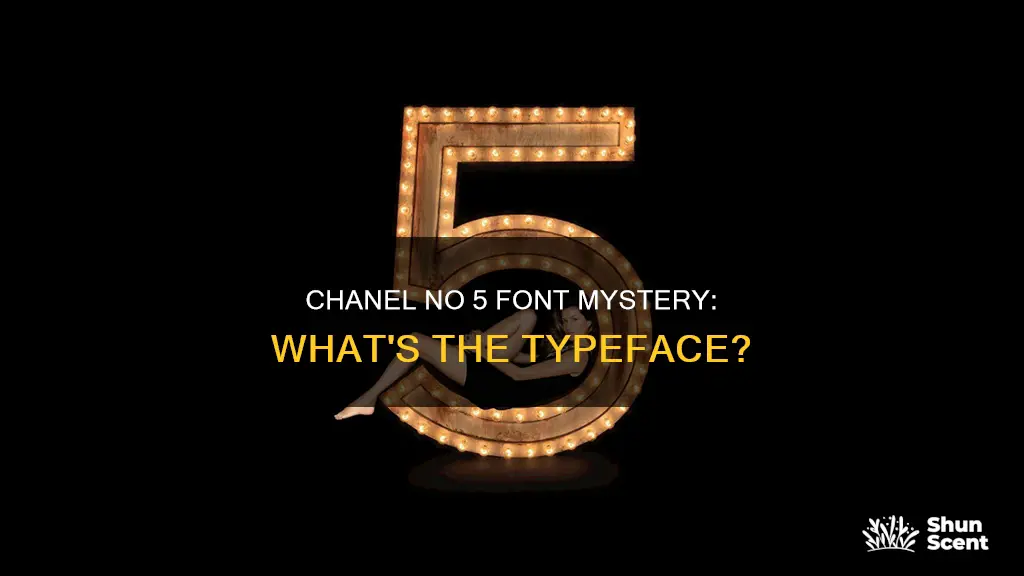 what font is no 5 chanel bottle perfume