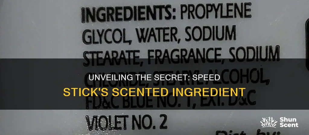 what fragrance ingredient is used in speed stick