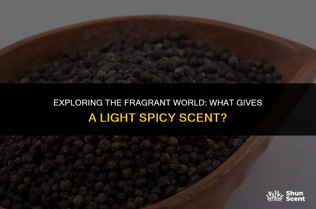 what gives a light spicy scent