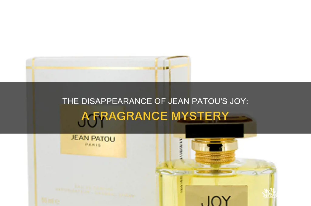 what happened to jean patou joy perfume