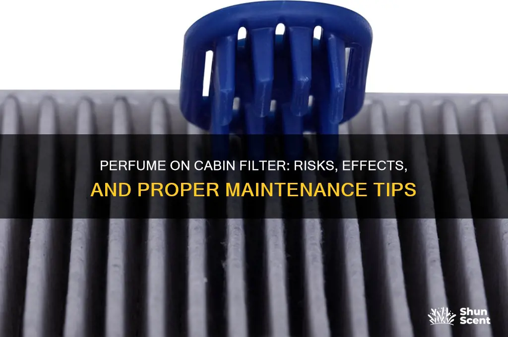 what happens if i spray perfume on cabin filter