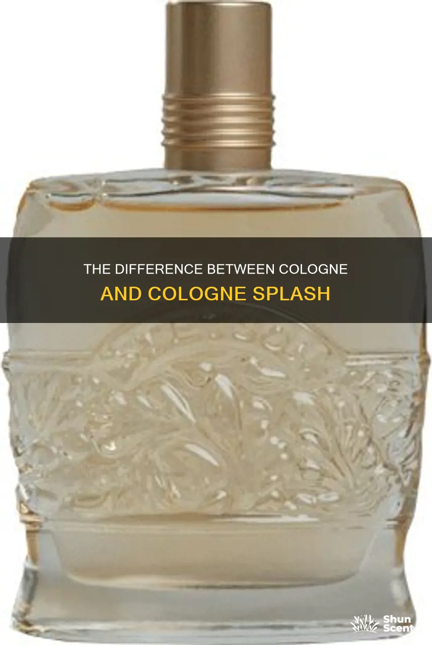 what is a cologne splash