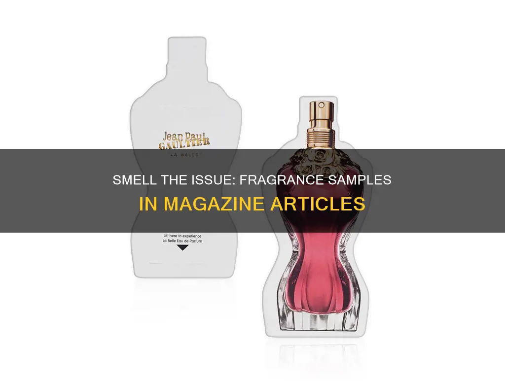 what is a fragrance sample in a magazine called