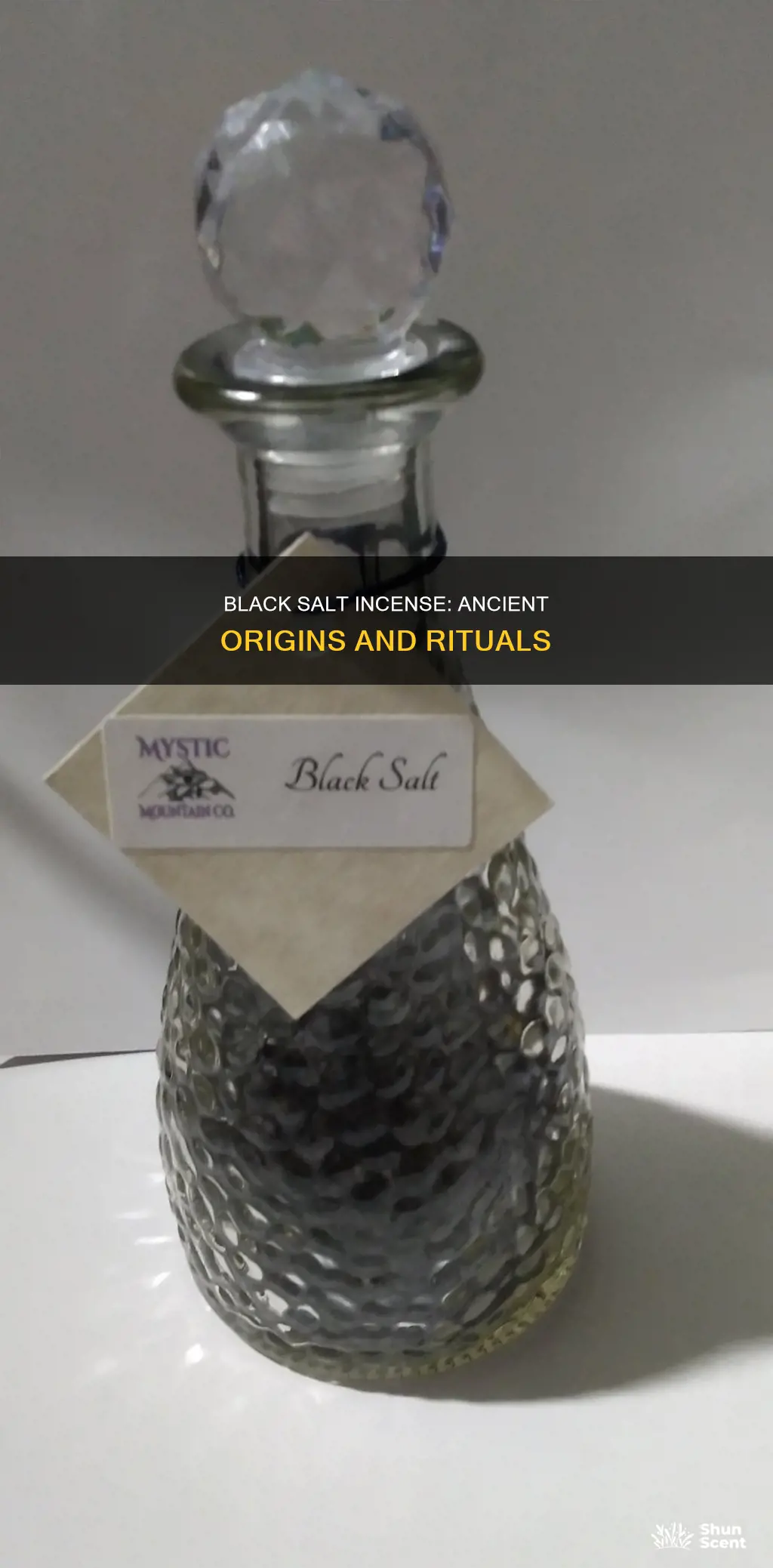 what is black salt made from incense