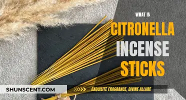 Citronella Incense Sticks: Natural Mosquito Repellent