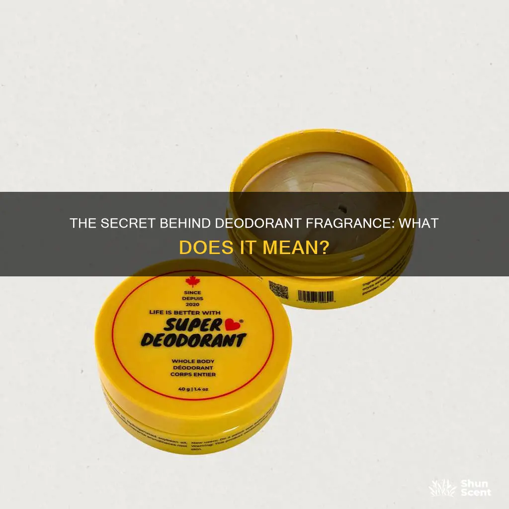 what is fragrance in deodorant mean