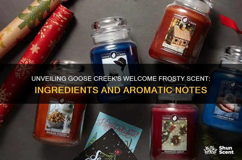 what is in the scent from goose creek welcome frosty