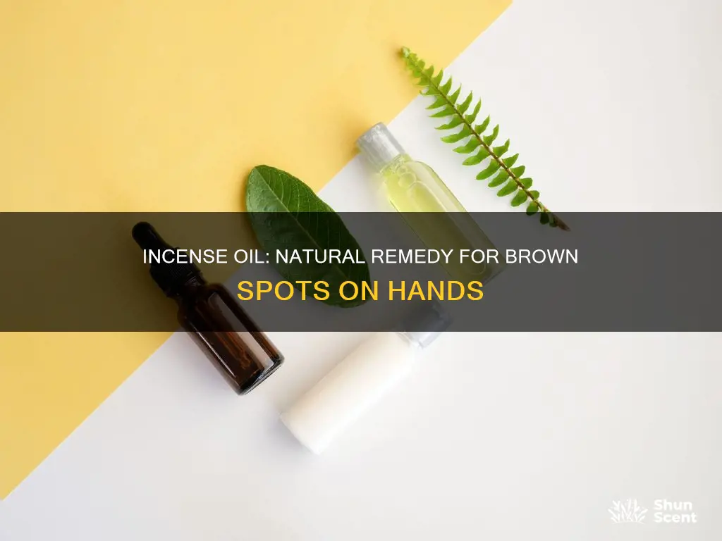 what is incense oil for brown spots on hands