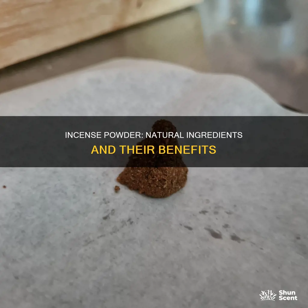 what is included in incense powder