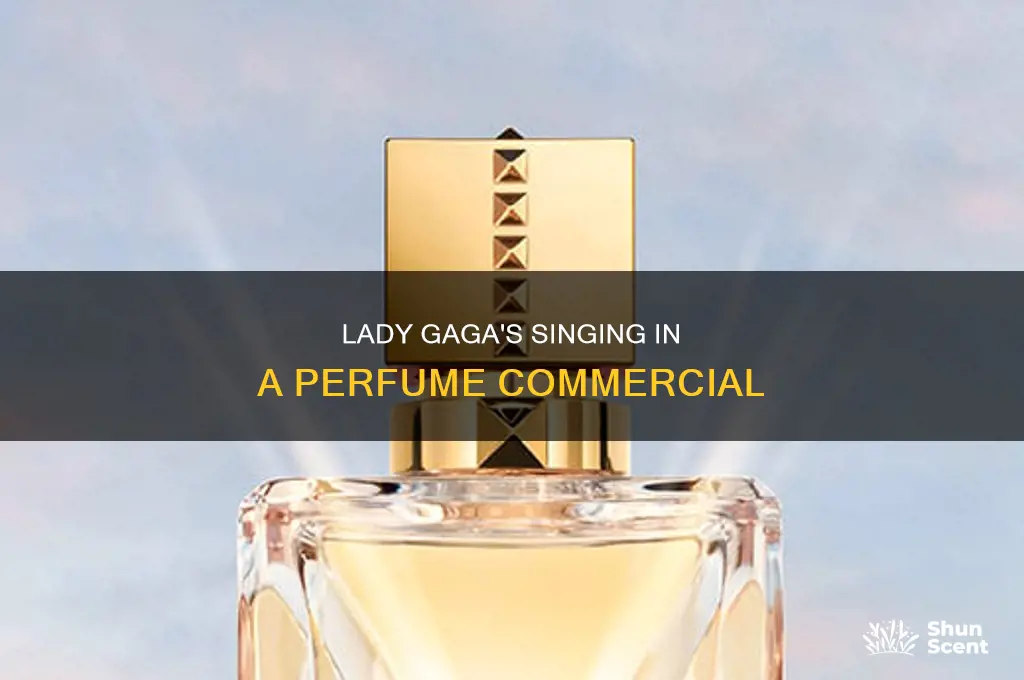 what is lady gaga singing in perfume commercial