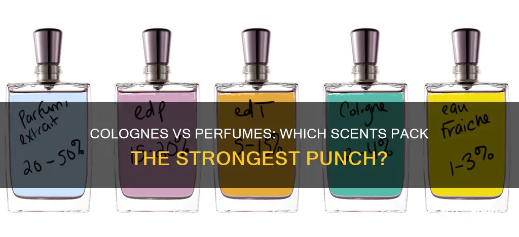 what is stronger cologne or perfume