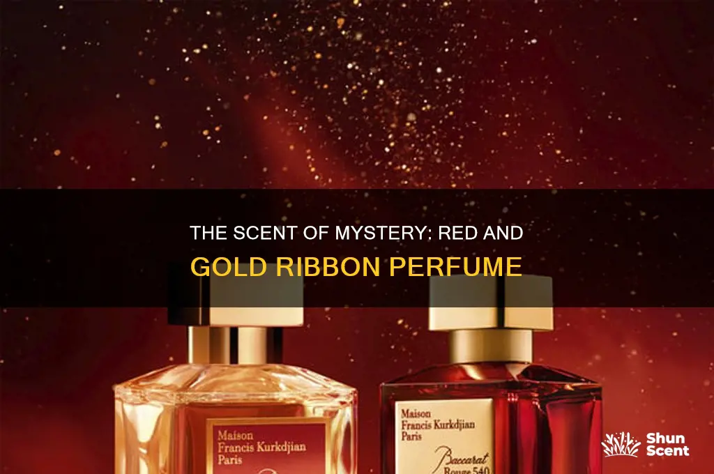 what is that perfume with red and gold ribbon