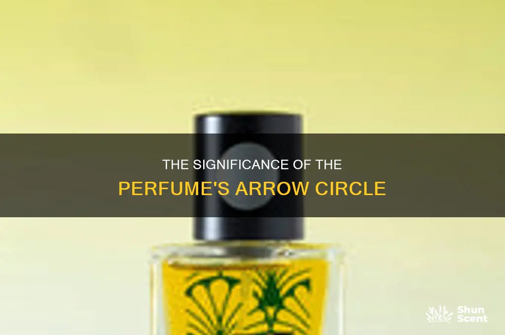 what is the arrow circlr on perfume