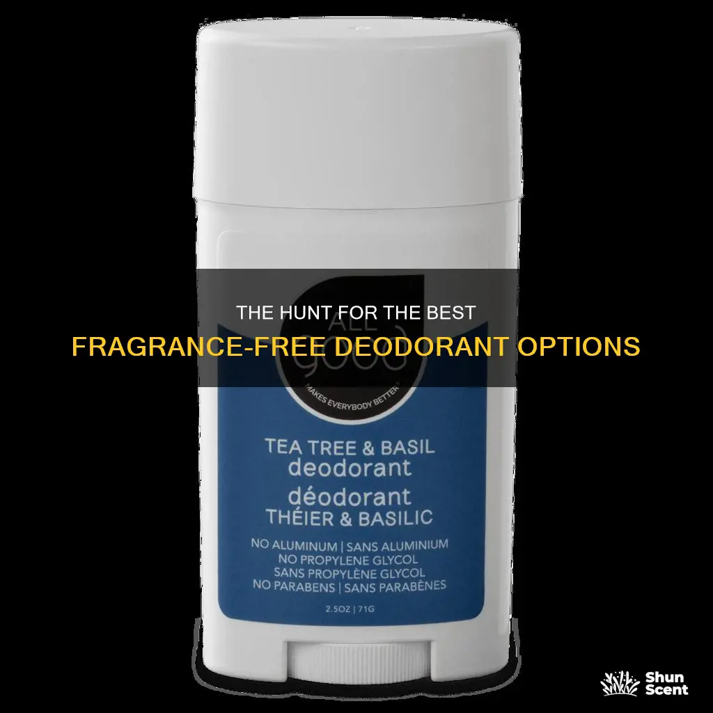 what is the best fragrance free deodorant