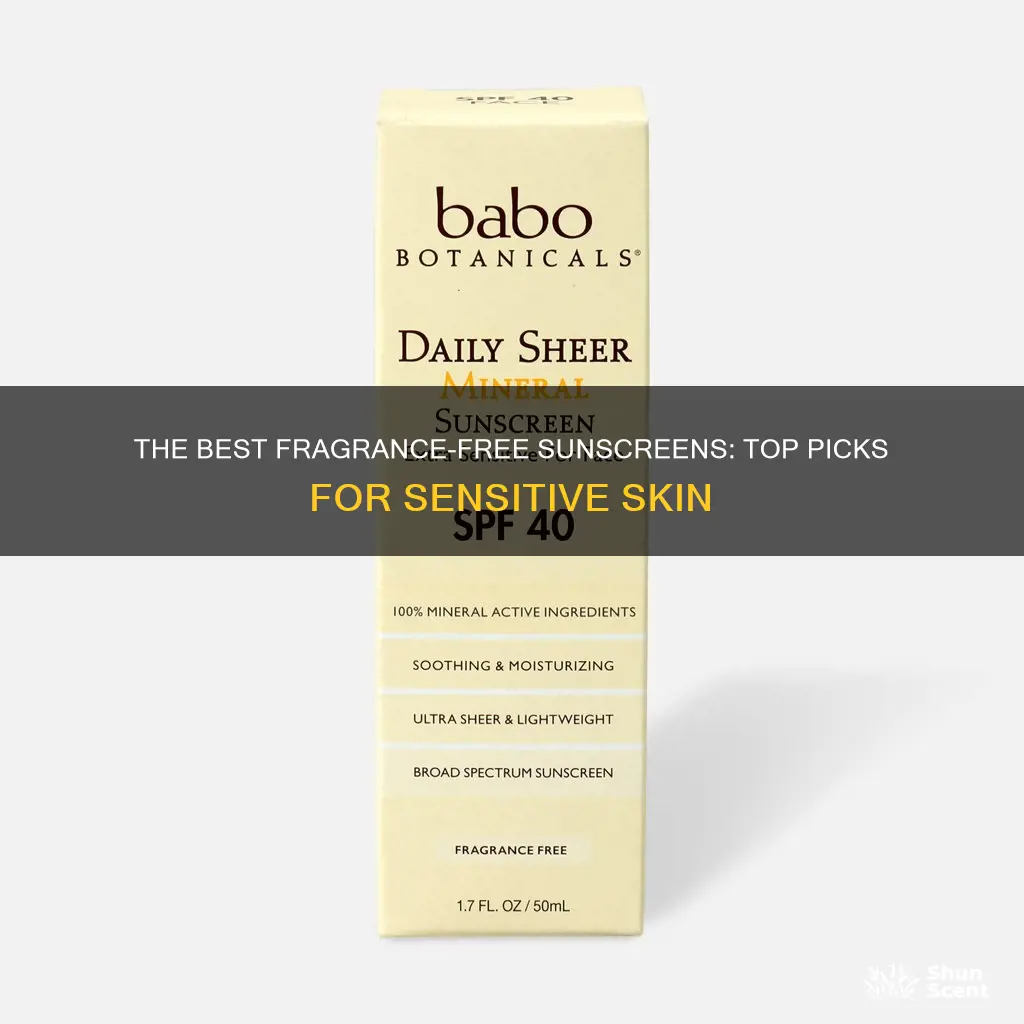 what is the best fragrance free sunscreen