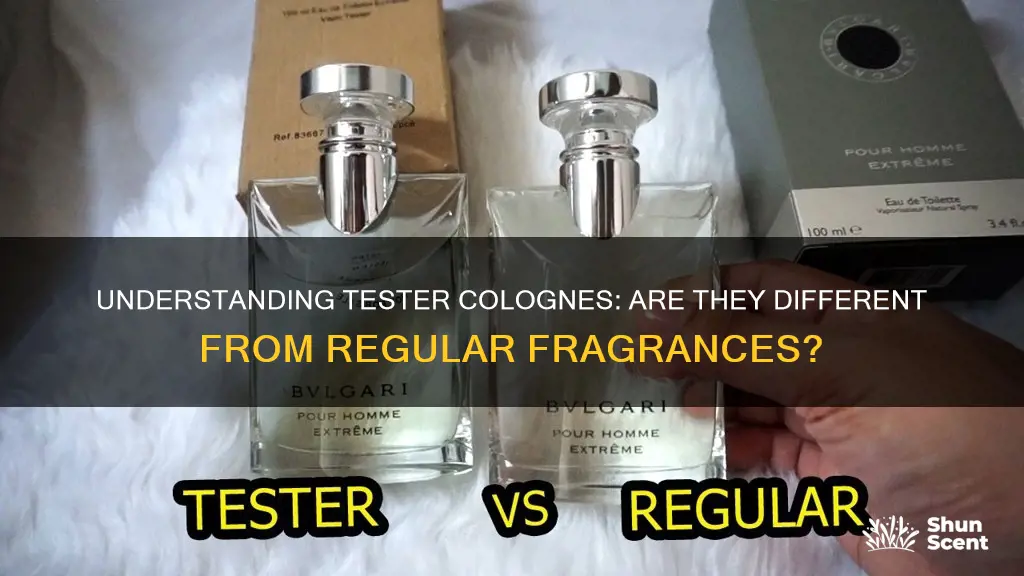 what is the difference between a tester cologne and regular