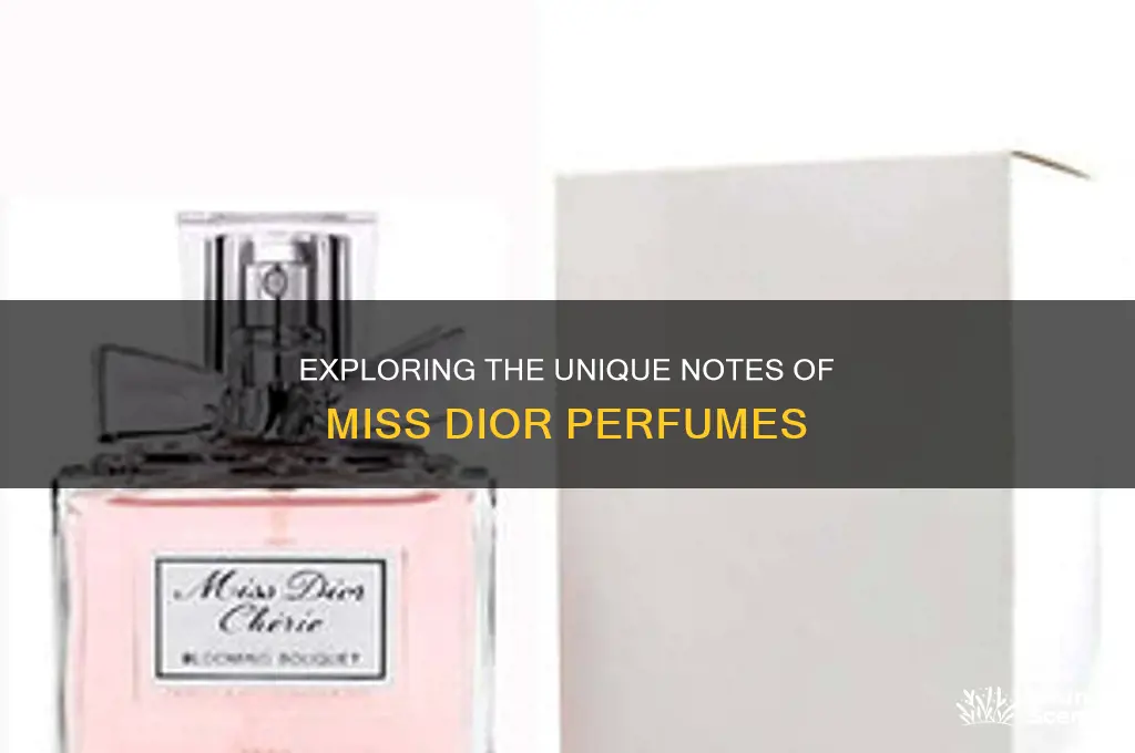 what is the difference in miss dior perfume
