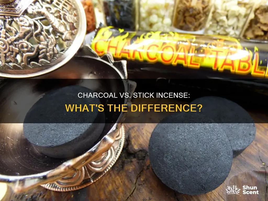 what is the differences between charcoal and stick incense