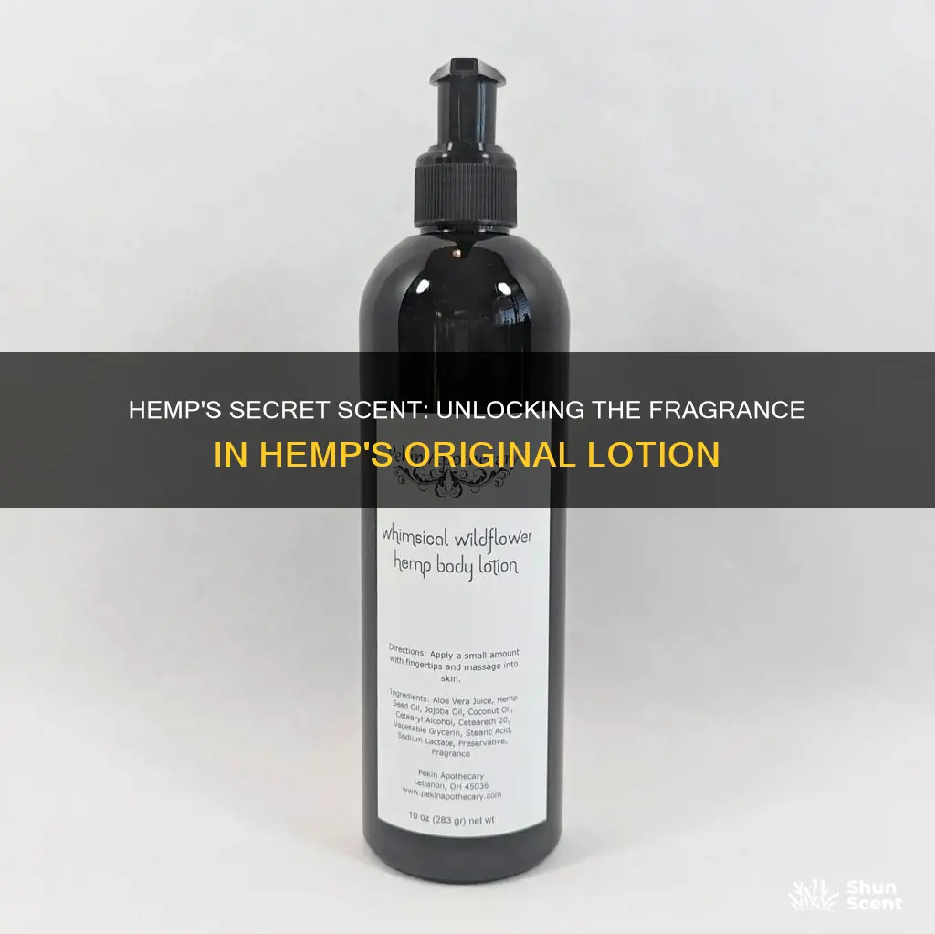 what is the fragrance in hemps original lotion